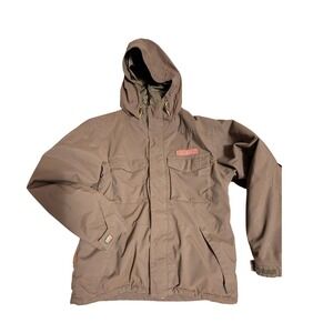 Burton Kids Snowboard Jacket XL Brown Hooded Winter Ski Coat Powder Skirt